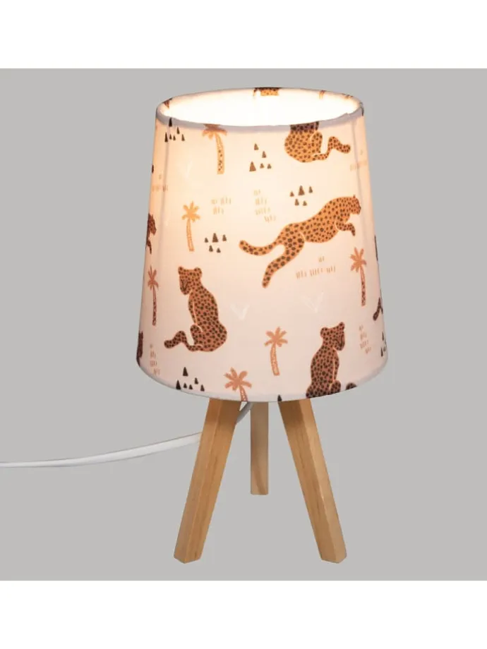 Nachttischlampe in braun