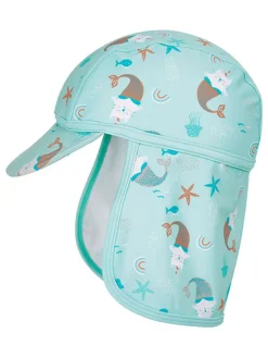 Nackenschutzcap "Einhornmeerkatze" in Türkis