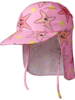 Nackenschutzcap "Seesterne" in Rosa
