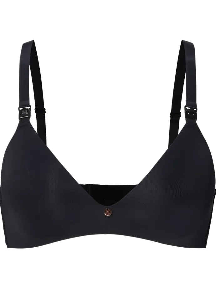 Nahtloser Still-Bh Wireless Micro Nursing Bra in Black