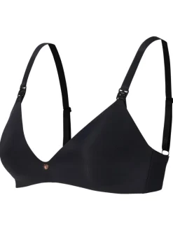 Nahtloser Still-Bh Wireless Micro Nursing Bra in Black