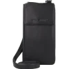 Nappa Handytasche RFID Leder 8 cm in schwarz