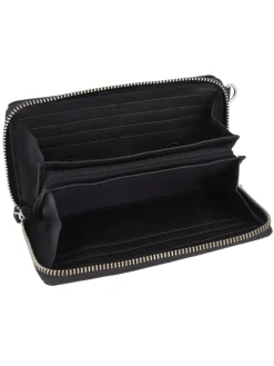 Nappa Handytasche RFID Leder 8 cm in schwarz