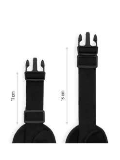Neopren Laufgürtel Bauchtasche mit Reflektor, zwei Taschen Schwarz in Schwarz