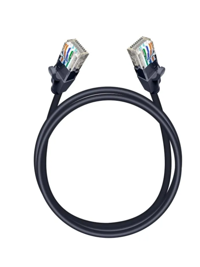 Netzwerkkabel RJ45 LAN-Kabel , UTP, Cat.6a 10m Schwarz