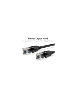 Netzwerkkabel RJ45 LAN-Kabel , UTP, Cat.6a 10m Schwarz