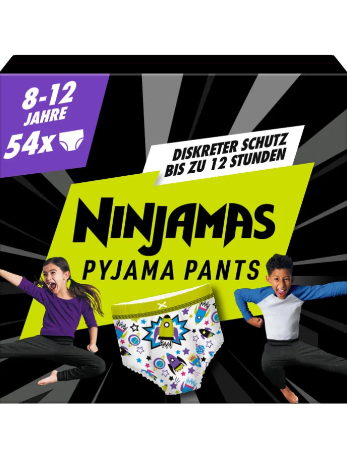 Ninjamas Pyjama Pants Raumschiff, 54 absorbierende Nachthöschen, 8 Jahre, 27kg-43kg