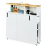 Nischenschrank in Weiß/ Natur - (B)17 x (H)79 x (T)75 cm