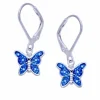 Ohrringe 925 Silber Schmetterling in Blau