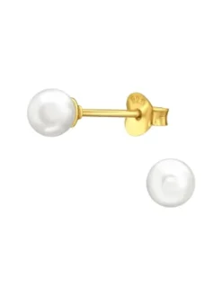 Ohrringe, Ohrstecker PERLE classic 5 mm  in Gold in 925 Sterling Silber, 2-tlg.