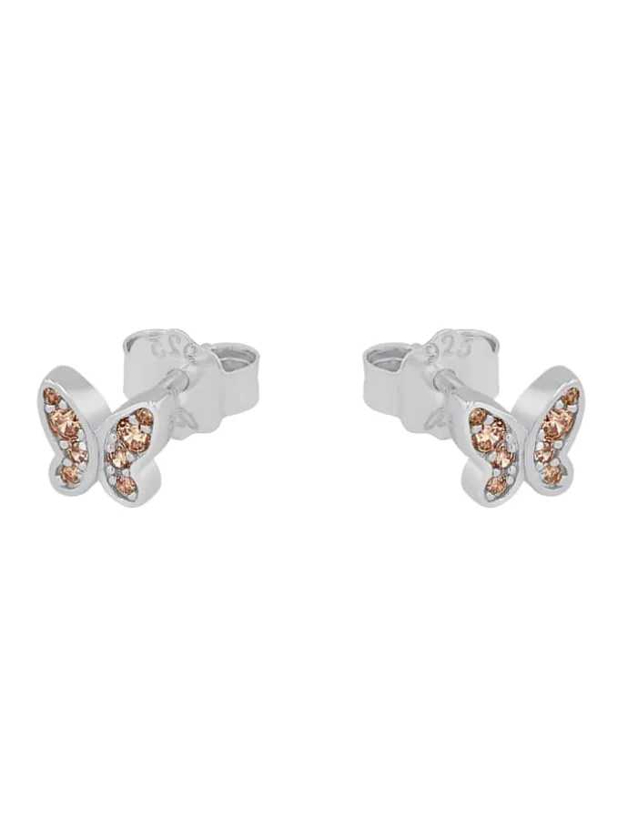 Ohrstecker Silber 925, rhodiniert in Apricot