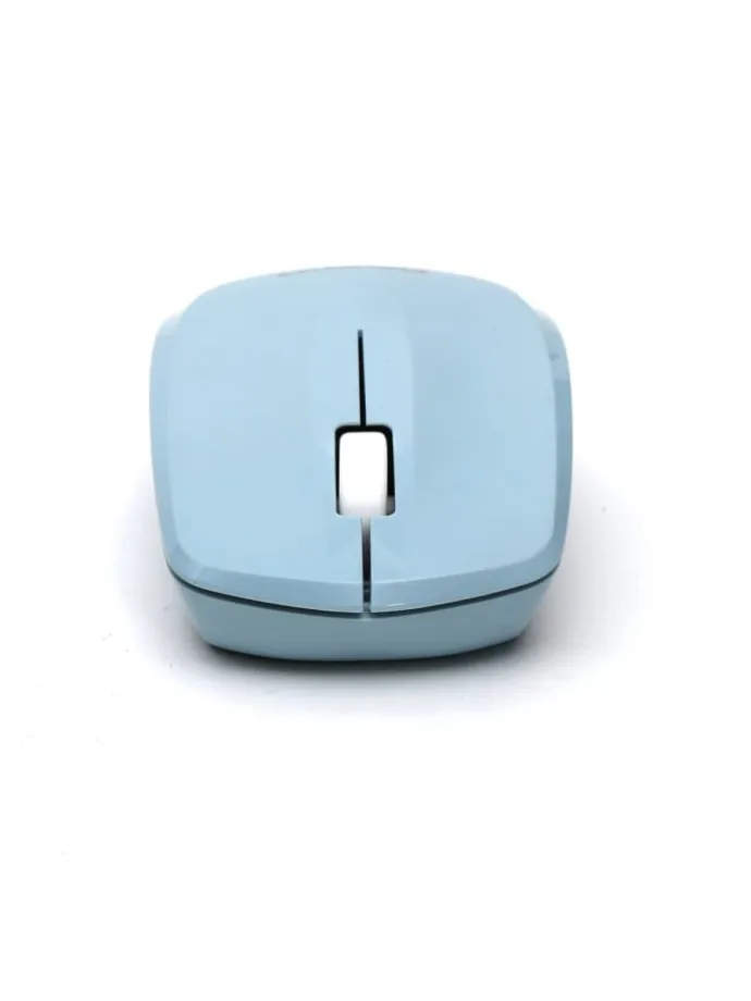 Omega OM229LB Kabellose Maus 1200 DPI, 24 GHz-Funk, USB-Empfänger in Hellblau