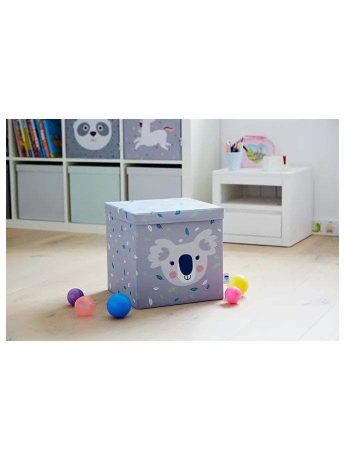 Ordnungsbox "Koala" in Grau - (B)33 x (H)33 x (T)33 cm