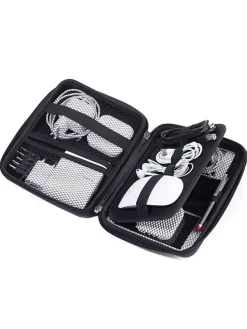 Organizer-Etui in Schwarz - (B)22 x (H)16 x (T)5 cm