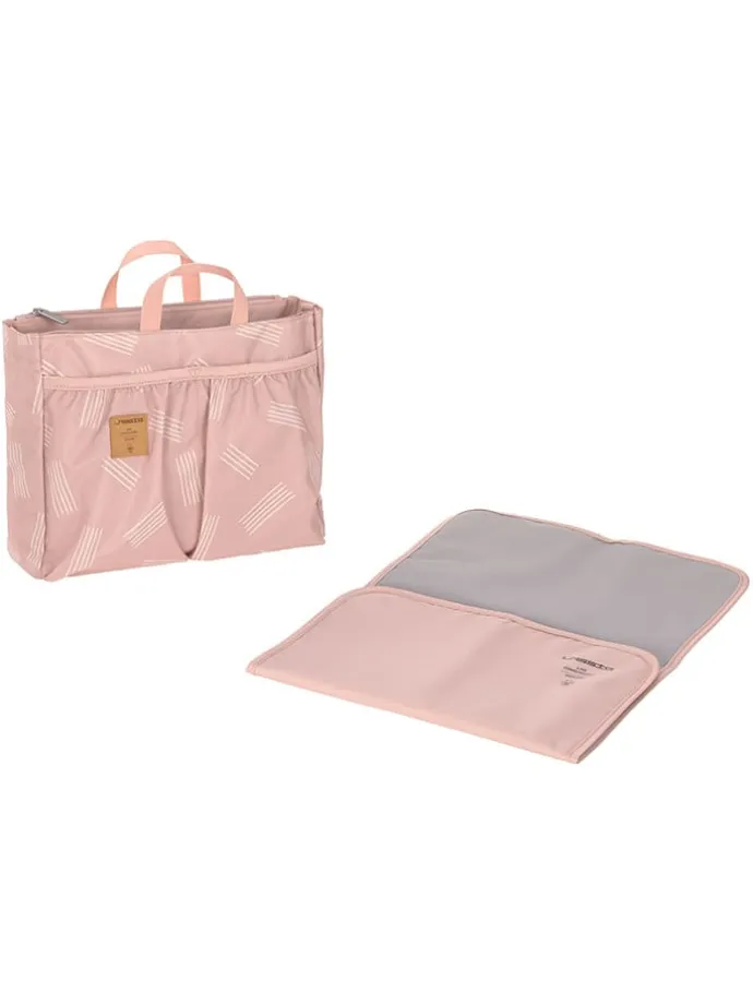 Organizer-Tasche "Soft Stripes" in Rosa - (B)30 x (H)24 x (T)10 cm
