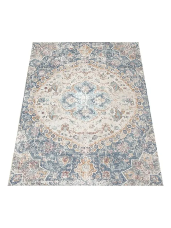 Outdoor Teppich Orientalisch Vintage Balkon, Terrasse in Blau