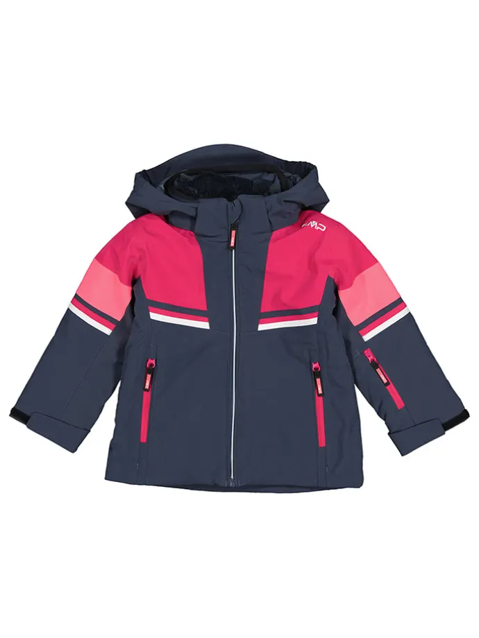 Outdoorjacke in Dunkelblau/ Pink