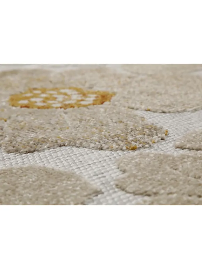 Outdoorteppich Beach Flower in beige, hellblau, gelb