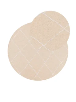 Outdoorteppich GWALIOR in Beige/Weiß - (W) 120 x (L) 120 cm