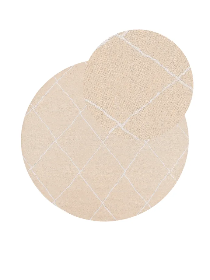 Outdoorteppich GWALIOR in Beige/Weiß - (W) 120 x (L) 120 cm