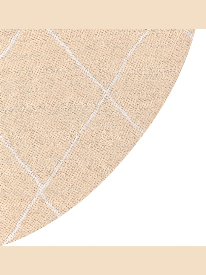 Outdoorteppich GWALIOR in Beige/Weiß - (W) 120 x (L) 120 cm