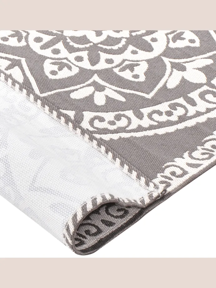 Outdoorteppich KOHIMA in Grau/Weiß - (W) 80 x (L) 150 cm