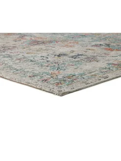Outdoor-Teppich "Luna" in Creme/ Türkis/ Orange