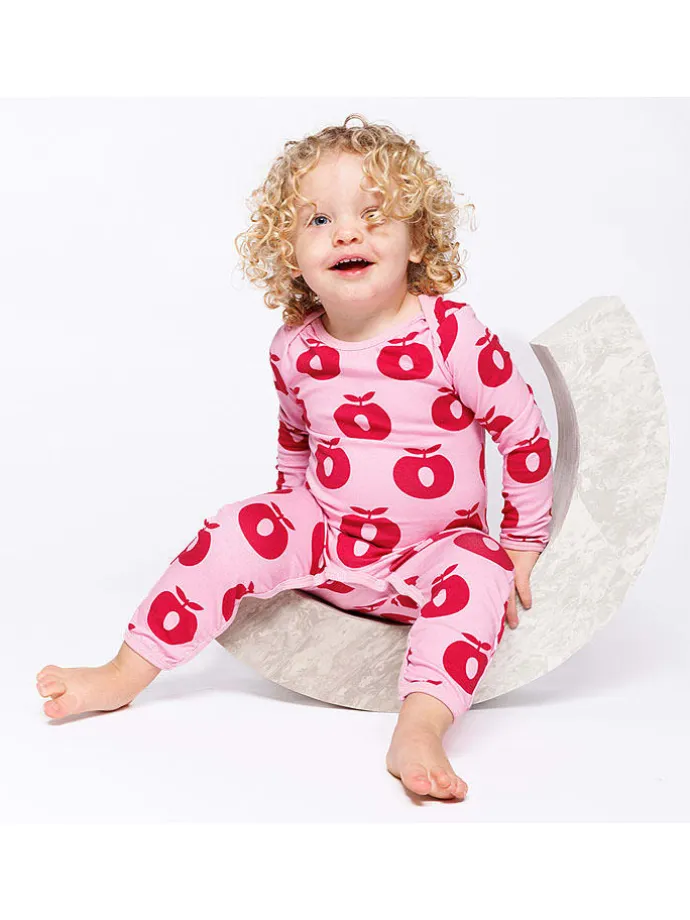 Overall "Äpfel" in Rosa