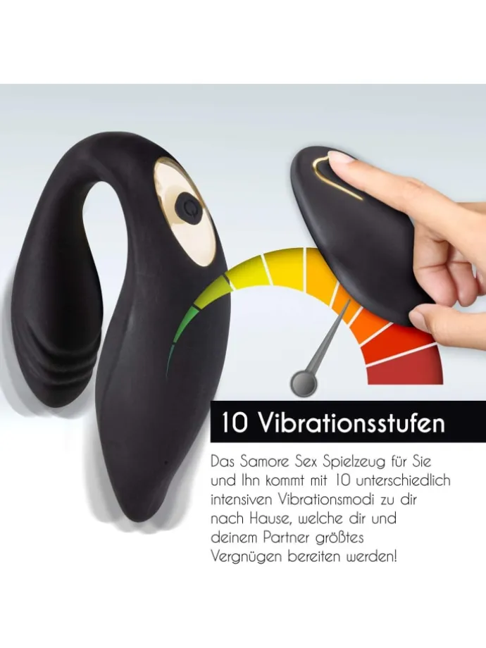 Paar-Vibrator mit Fernbedienung in schwarz