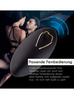 Paar-Vibrator mit Fernbedienung in schwarz