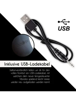 Paar-Vibrator mit Fernbedienung in schwarz