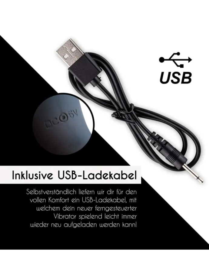 Paar-Vibrator mit Fernbedienung in schwarz