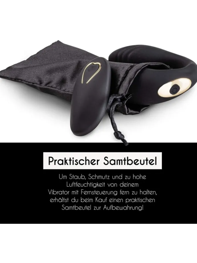 Paar-Vibrator mit Fernbedienung in schwarz