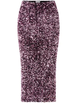 Paillettenrock in Pink/ Schwarz
