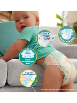 Pampers Baby-Dry Größe 4, 204 Windeln, 9kg-14kg