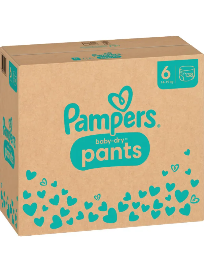 Pampers Baby-Dry Pants Größe 6, 138 Windeln, 13kg-19kg