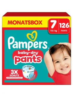 Pampers Baby-Dry Pants Größe 7, 126 Windeln, 15kg+