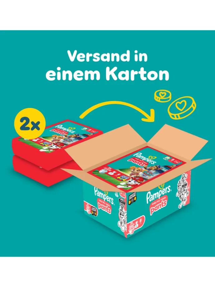 Pampers Baby-Dry Pants Paw Patrol Edition Größe 5, 160 Windeln, 11kg-17kg