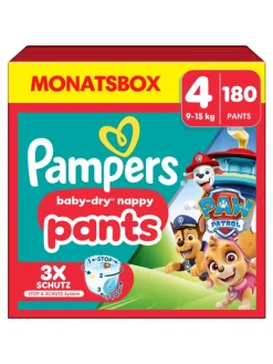 Pampers Baby-Dry Pants Paw Patrol Edition Größe 4, 180 Windeln, 9kg-15kg