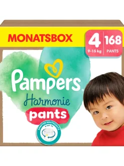 Pampers Harmonie Pants Größe 4, 168 Höschenwindeln, 9kg-15kg