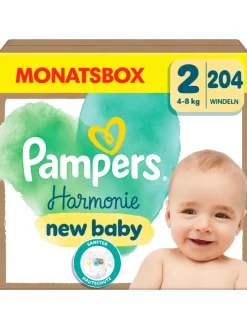 Pampers Harmonie Windeln Größe 2, 204 Windeln, 4kg-8kg