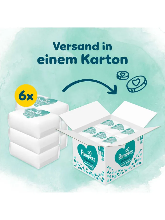 Pampers Harmonie Windeln Größe 2, 204 Windeln, 4kg-8kg