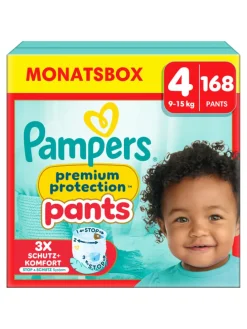Pampers Premium Protection Pants Größe 4, 168 Windeln, 9kg-15kg