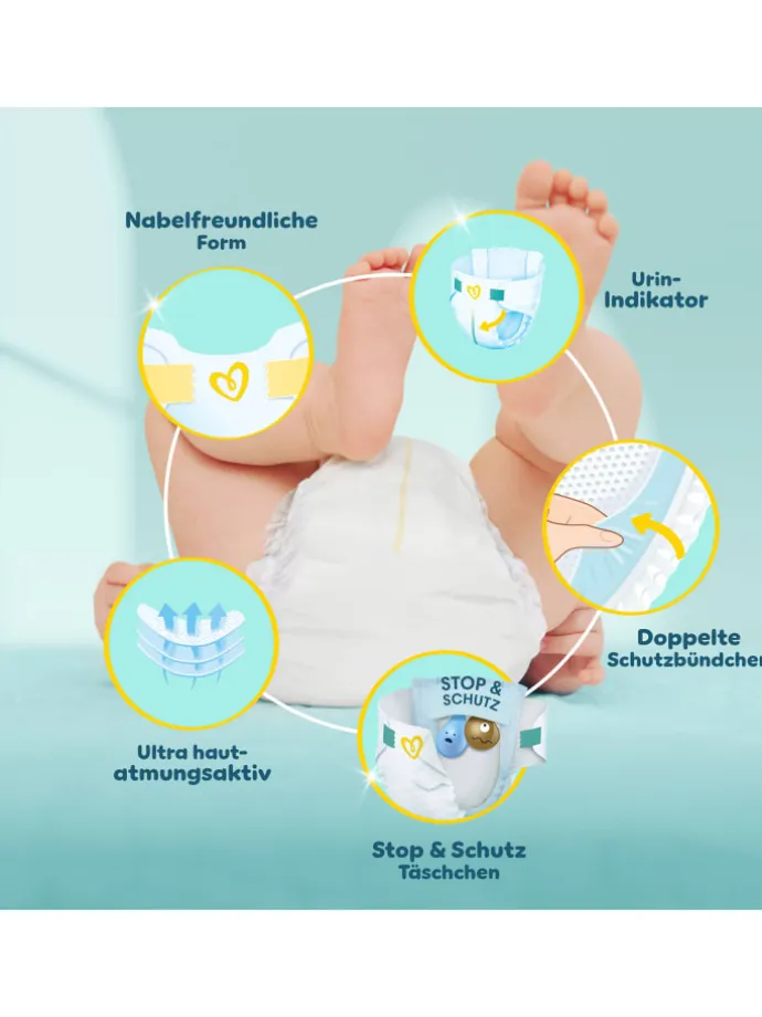 Pampers Premium Protection Größe 2, 240 Windeln, 4kg-8kg