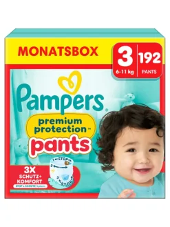 Pampers Premium Protection Pants Größe 3, 192 Windeln, 6kg-11kg