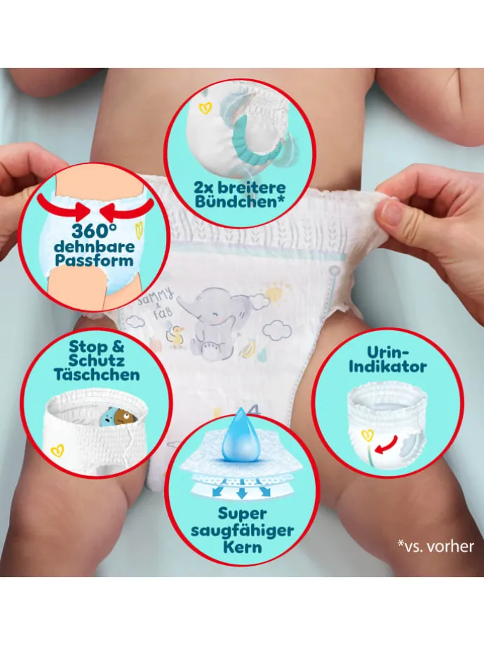 Pampers Premium Protection Pants Größe 3, 192 Windeln, 6kg-11kg