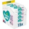 Pampers Sensitive Feuchttücher 15 Packungen = 1200 Feuchttücher