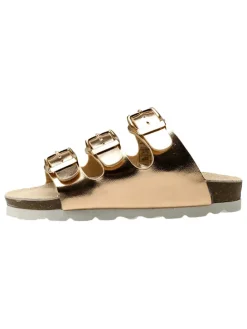 Pantoletten in Gold