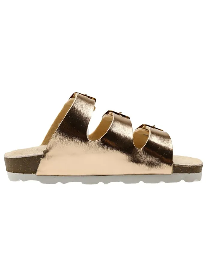 Pantoletten in Gold