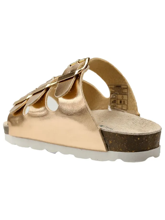 Pantoletten in Gold